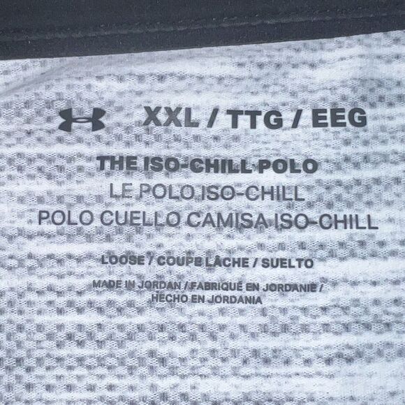 Under Armour The ISO CHILL Polo Shirt Mens Size XXL‎ Black Golf Moisture Wicking - Picture 4 of 12